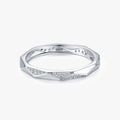 Ailmay Real 925 Sterling Silver Geometric Design Minimalist Rings Clear Zircon for Women Girls Anti-allergy Fine Jewelry Gifts