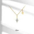 HOVANCI Ladies Necklace Stainless Steel Waterproof Europe Dainty Snake Shape Cubic Zircon Pendant Necklace for Women