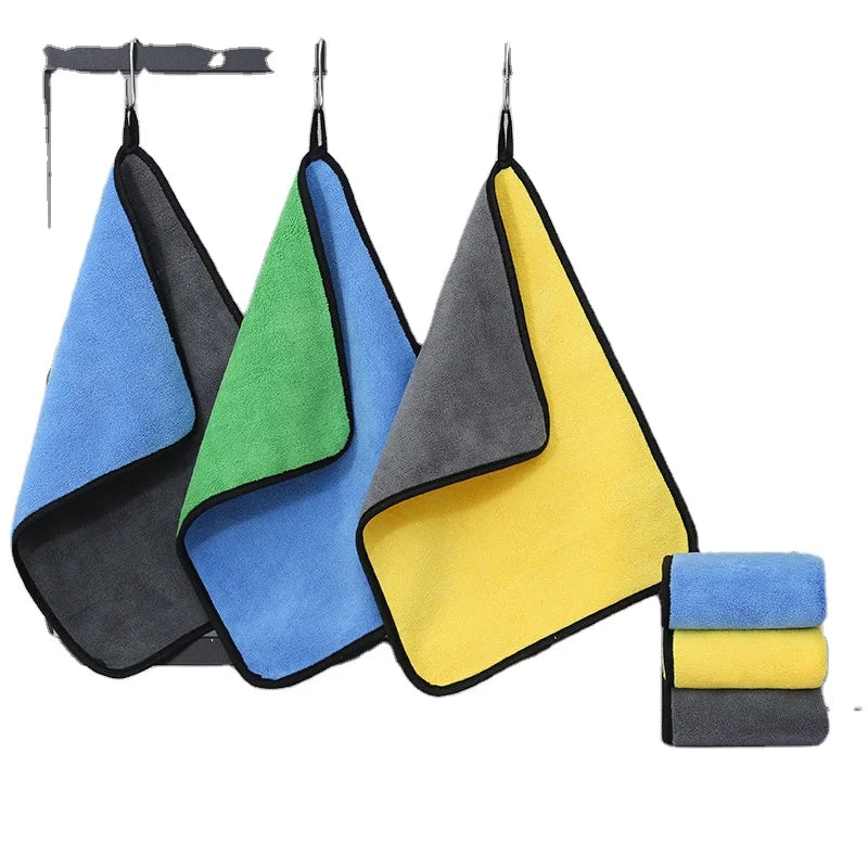 High Quality 30X40cm Microfiber Coral Fleece Towel for Car Wash Clean and Dry Versatile Cleaning Cloth