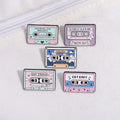 25 Styles Music Tape European and American Singers Metal Pin Vintage Best Song Badge Brooches Bag Clothes Enamel Lapel Pin