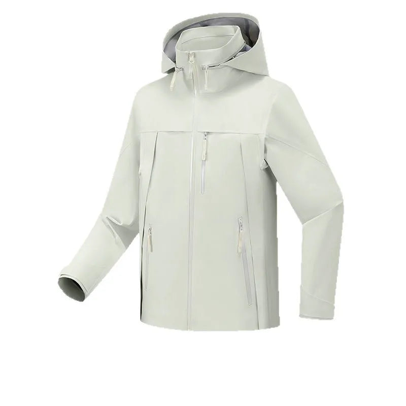 A616  Women's Single-Layer Outdoor Hard Shell Jacket with Fully Glued Waterproof Hood with Zipper