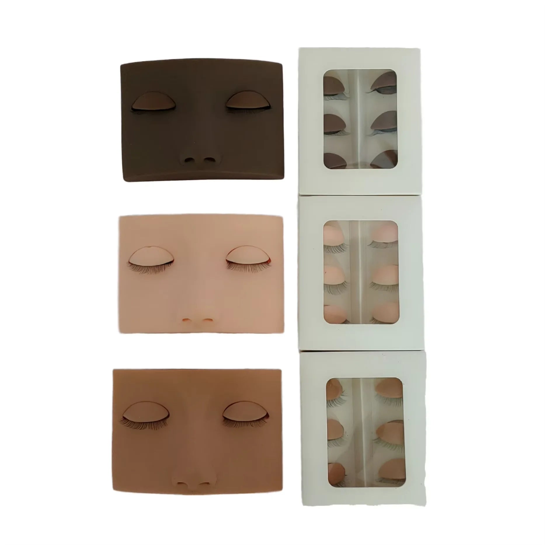 FX-T183 Realistic Mannequin Headform Replacement Eye Silicon Eyeballs False Eyelashes Eyelash Customize Grafting Tool Eyelid