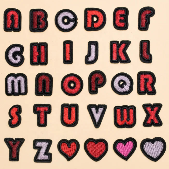 Custom Embroidered Iron on Letter Patches