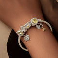 Valentine Gift Diy Pendants Necklace Bracelet Autumn Leaf Shape S925 Fashion Zircon Charm Pendant Jewelry Accessories