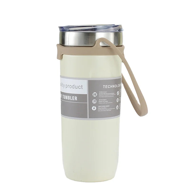 J8084 Hot Sale Double-Wall Stainless Steel 304 Coffee Cups with Lids for Beer Water and Gifts