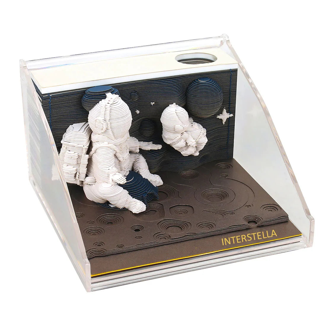 Gifts for Boy Astronauts Custom Memo Pads 3D Paper Carving Crafts Space Shuttle Sticky Notes for School Office Home