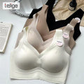 OEM/ODM Full Cup Women's Thin Soft V-neck Push up Bras Seamless Wireless Deep Cup Seamless Bralette Bra for Women
