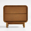 Modern 2-Drawer Solid Pine Wood Bedside Cabinet MDF Panel Bedroom Furniture for Home & Hotel Living Room Use