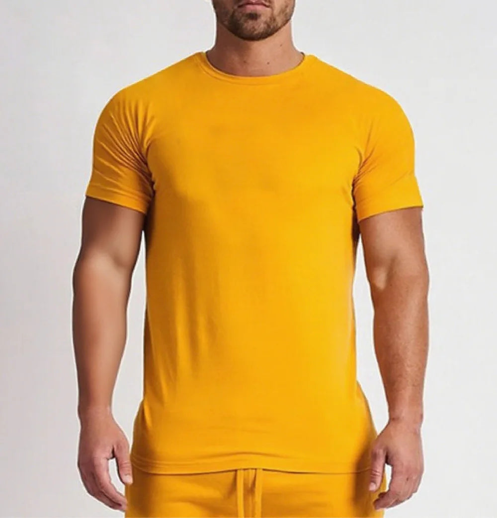 Men GYM T Shirt Custom LOGO Plus Size Mens Fitness Shirts Drop Shoulder GYM Wear Workout Customized Oversized Mens GYM T-Shirts