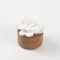 Handmade Porcelain Scented Ceramic Flower Aroma Plaster Air Freshener Wooden Based Home Aromatherapy Essential Oil Reed Diffuser