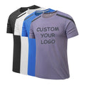 Us Size Gym Shirts Dropshipping Custom Logo Polyester Short Sleeve Workout Clothing Men Loose Fitness Muscle Gym Shirt