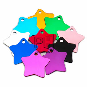 Wholesale Anti-lost for Collars Name ID Gifts Star Collar Tags for Dog Owner Engraved Pet Tag