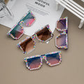 Onemax  Personalised Happy Birthday Photo Props Glasses Rainbow Rhinestone Pearl Birthday Girls Sunglasses