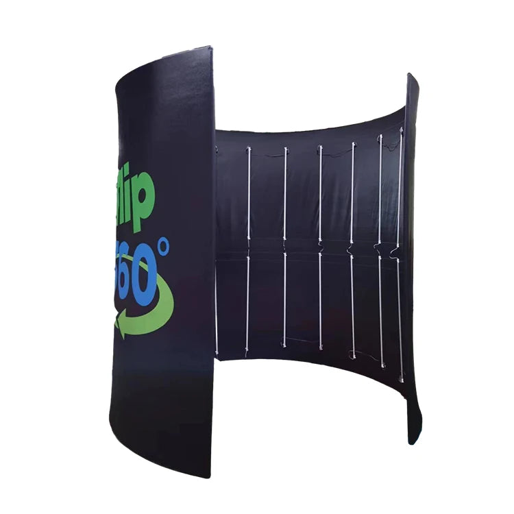 Factory Custom 360 Spiral Led Photo Booth Enclosures Arch Backdrop Overhead Spinner 360 Photo Booth Backdrop