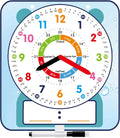 Magnetic Writable Dry-Erase Teaching Clock for Kids Cute Home School Classroom Supplies Paper Material