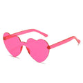 Unisex Men and Women Retro Big Frame One Piece Designer Brand Sunglasses Custom Heart Sunglasses Rimless Sunglasses Frames