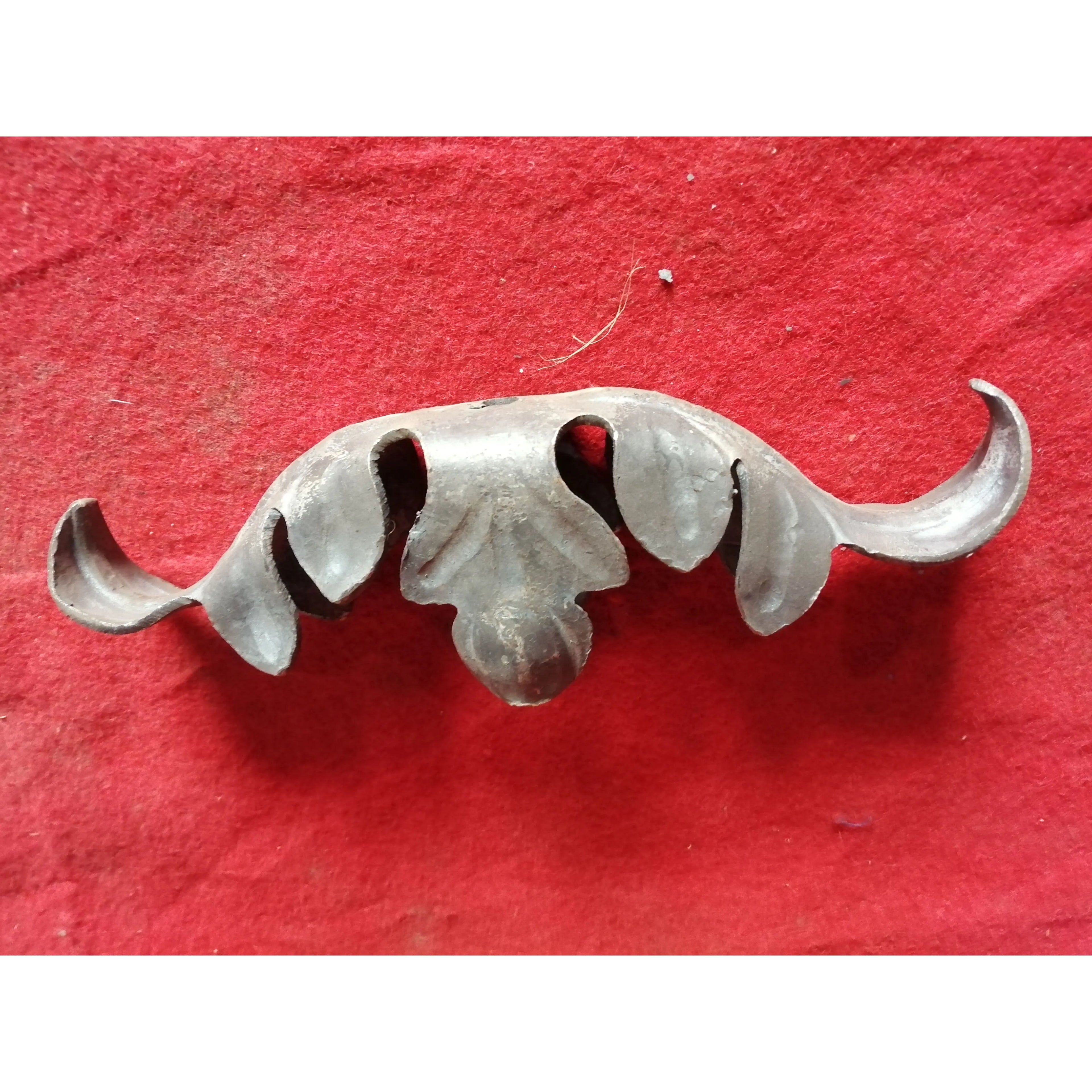 60x120mm Wrought Iron Raw Part Components Elements Forged Leaf  for Stair Porch Railing Parts Handrail Balustrade Gate Fence