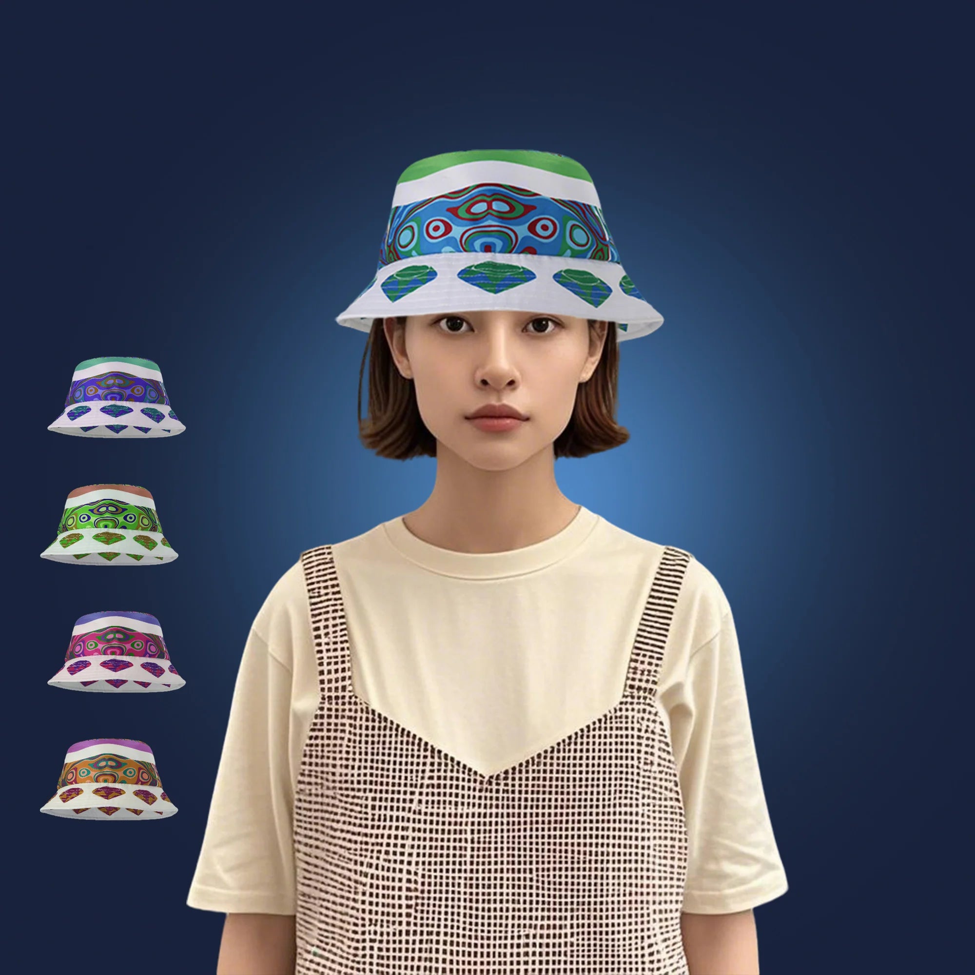OEM ODM Summer White Nylon Breathable Quick Dry Personalized Fisherman Hat Custom Logo Printed Bucket Hats Cap
