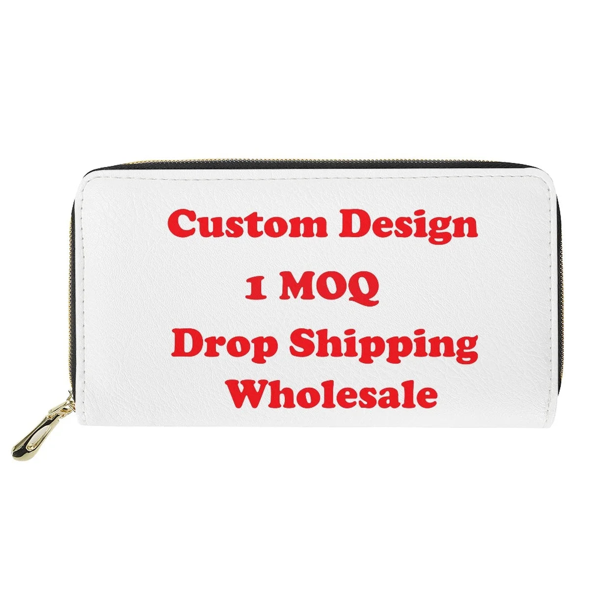 Custom Women's Designer Double Purses Long Wallet Zipper Fashionable Print Mother's Day Credit Card Holder Gift High Print