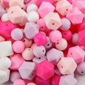 Wholesale Silicone  DIY  Beads Necklace Bracelet 12 mm 15mm 19mm Round Silicone Beads Polygonal Silicone Beads