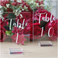 HDW Wholesale Rectangle Centerpiece Decorations Custom Acrylic Wedding Table Number for Wedding Reception
