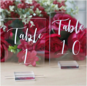 HDW Wholesale Rectangle Centerpiece Decorations Custom Acrylic Wedding Table Number for Wedding Reception