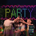APP Controlled Outdoor Decorative LED Fairy Light Curtain Screen for  DIY Programming for Atmosphere Lighting