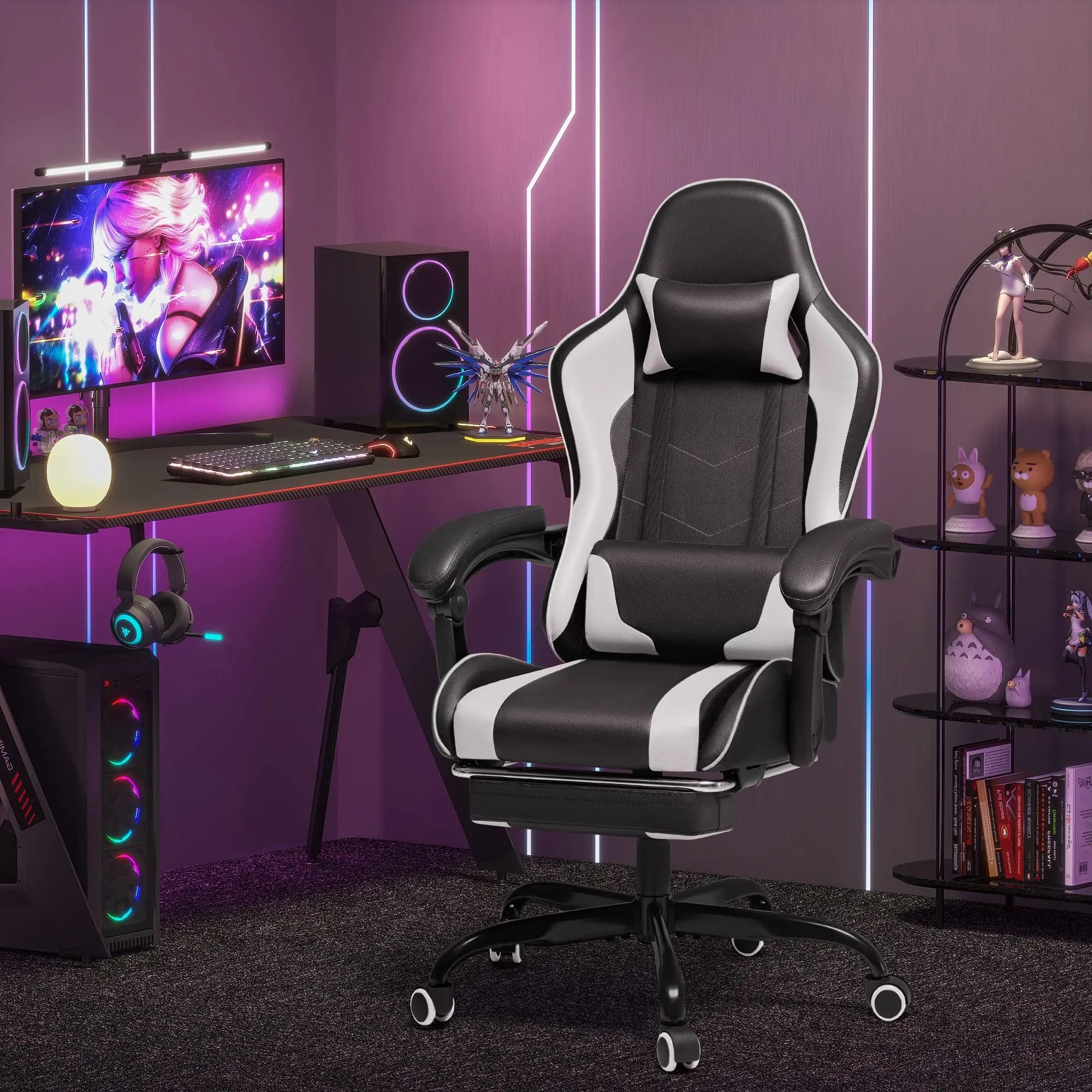 ALINUNU Factory Direct Massage Racing Gaming Chair for Ergonomic Computer Chair with Headrest