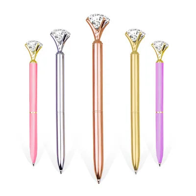 Wholesale Custom Print Logo Glitter Metal Ball Pen Ballpoint Pen Creative Crystal Big Diamond Ballpoint Pen
