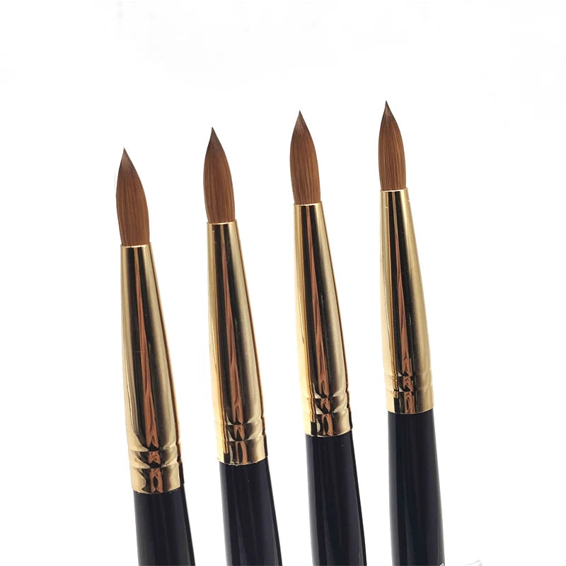 Superior Kolinsky Soft Nail Brush Size 14 Ready to Ship 100% Kolinsky Sable Hair Acrylic Nail Brush Wooden Handle Nail Art Brush