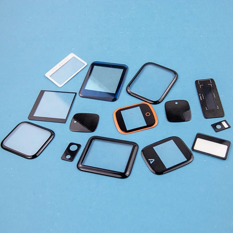 The well-priced black silk screen printed toughened glass cover made in China is suitable for smart wearable watches
