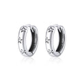 925 Sterling Silver Star Hoop Earrings for Women Shiny Cz Circle Design Small Dainty Hoops Anniversary Gift SCE873