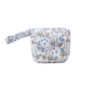 Happy Flute Waterproof Polyester Print Tote Bag 18x20cm Small Zipper Travel Cosmetic Storage Bag
