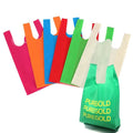 Sustainable Ecological Recycling Seal Cloth Portable Folding Reusable Non-woven Vest T Shirt Bag Non Woven Shopping Bags