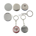 25/32/37mm Custom Single Sided Zinc Alloy Vintage Cartoon Waterproof Keychain Blank Bulk Pack 50 Sets Per Package Business