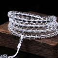 Natural White Crystal 108 Beads Bracelet Feng Shui Style Crafted From Premium Crystal Material