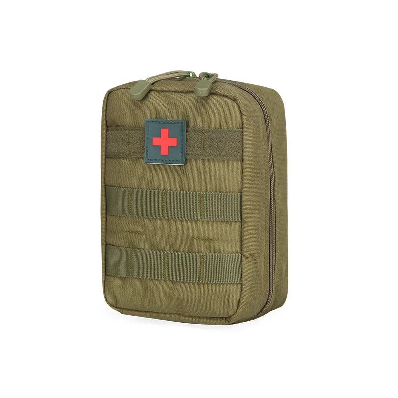 Small First Aid Pouch Outdoor Emergency Survival Bag Compact Medical Safety Case for Camping Hiking Travel Hunting Family School