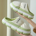 Fashion Furry Slippers for Men and Women Winter Indoor Home Shoes Plush Warm Cotton Warm Slippers