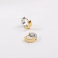 Simple Non Tarnish Hoop Earrings 18k Gold Plated Stainless Steel Gold Silver Hoop Earrings for Women