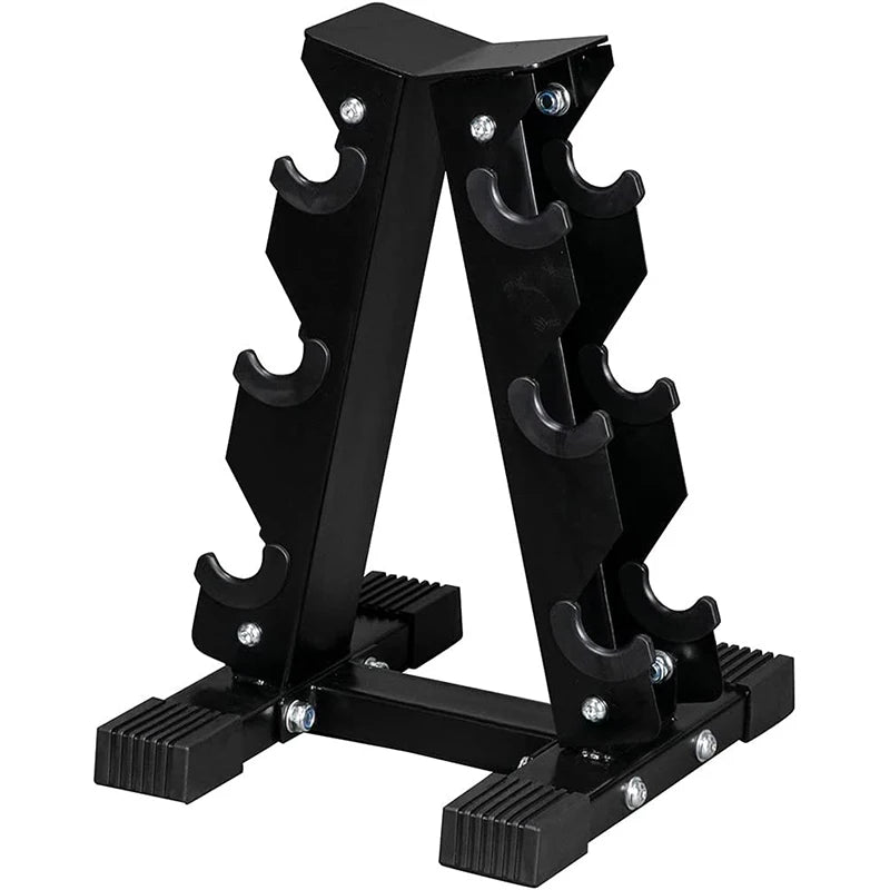 Home Gym Fitness Dumbbell Rack 3-Tier Metal Hex Vertical Weight Stand Wide Home Gym Dumbbell Holder Storage