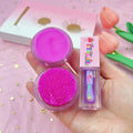 3 in 1 Lipgloss Scrub Balm Lip Care Fruit Moisturizing Exfoliating Wholesale Private Label Lip Scrub Balm Set