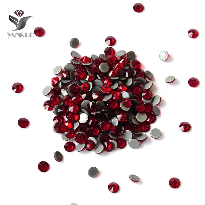 Decorate Clothing Colorful Strass Iron Dark Siam  Hot Sale Hotfix Rhinestone Ss16 Rhinestones Crystal
