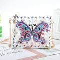 Butterfly Animal Diamond Painting Handbag 5D Drill DIY Personalized Customization Rectangle Environment Friendly PU Leather Tote