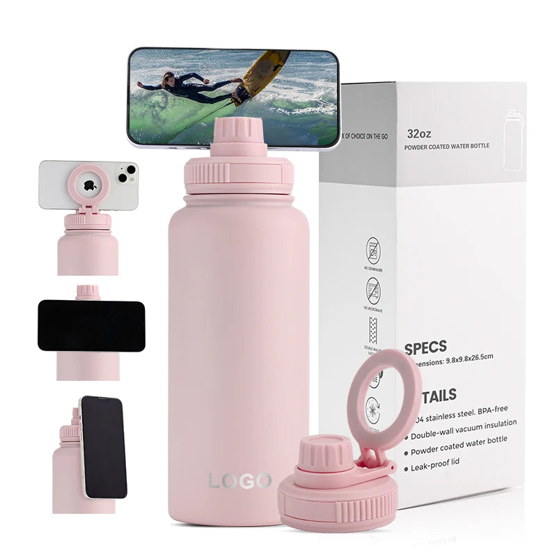 Customized Eco-friendly 32oz Bicycle Sports Bottles Water Vacuum Thermal Double Wall Insulated Drink Termos Flask Water Bottle