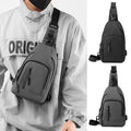 Hot Selling Portable TPU Custom Logo Double Side Men's Waterproof Crossbody Outdoor Sport Usb Chest Bag