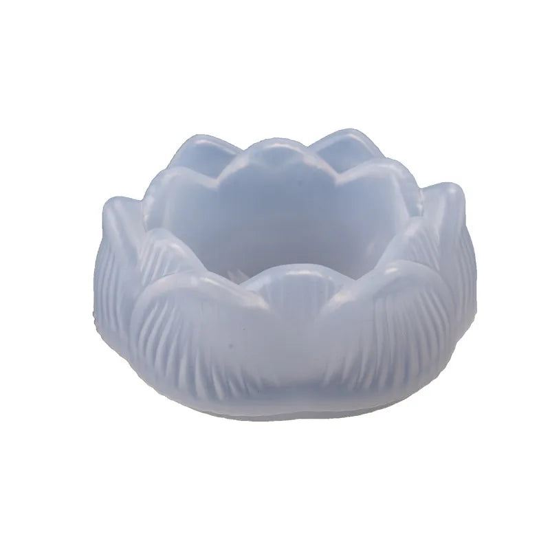Crystal Epoxy Mold Lotus Candlestick Storage Box Ashtray Multifunctional Mirror Silicone Mold