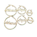 Qiuhan Personality Stainless Steel Round Hoop Nameplate Twist Custom Name Earrings Gifts for Girl