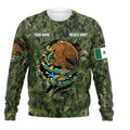 Fitspi Mexico Camouflage Long Sleeve Shirt Mexican Flag Customized Name Sweatshirt Pullover Hoodies Wholesale