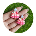 New Cartoon Christmas Earring Resin Charms DIY Flatback Santa House Gingerbread Man Tree Pendants for Jewelry Making
