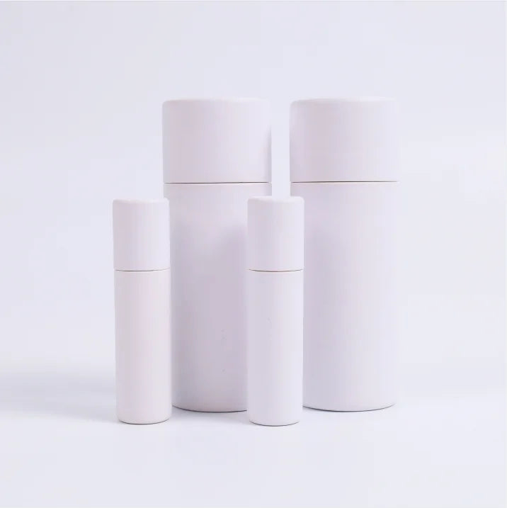 100% Recycled Lip Balm Kraft Cardboard Paper Container Factory Price Round Cosmetics Packaging Food Grade Deodorant Paper Tube